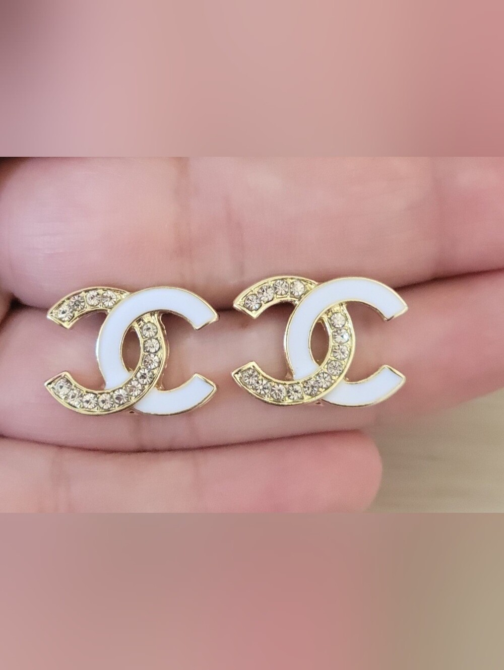 Gold-Tone Crystal Interlocking - Picture 2 of 3